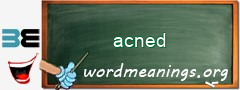 WordMeaning blackboard for acned
